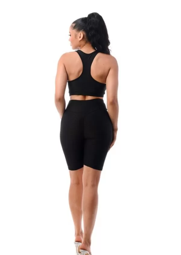 Honey Comb Racer Back Biker Short Set - Image 4