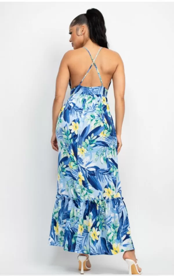 Blue Spring Ruffle Maxi - Image 3