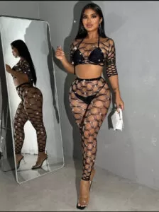 Rhinestone 2pc Nylon Set